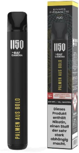 1150 RAF Camora Einweg E-Zigarette Palmen aus Gold 20mg
