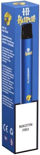 18 Karat Einweg E-Shisha Blueberry ohne Nikotin 800 Züge