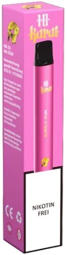 18 Karat Einweg E-Shisha Bubble Gum ohne Nikotin 800 Züge