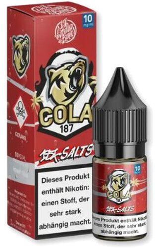 187 Salts Nikotinsalz Liquid Cola 187 10ml 10mg/ml
