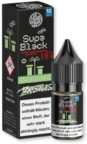 187 Salts Nikotinsalz Liquid Supa Black 10ml 10mg/ml