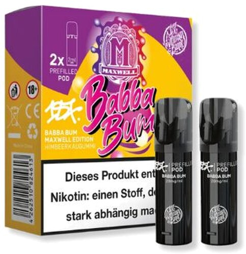 187 Strassenbande Babba Bum Maxwell Edition Prefilled Pod 2x2ml 20mg