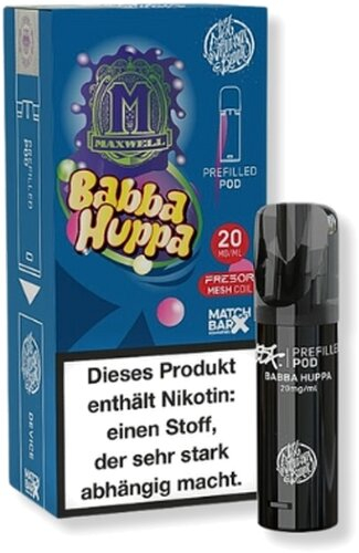 187 Strassenbande Babba Huppa Maxwell Edition Prefilled Pod 1x2ml 20mg 187 Strassenbande Babba Huppa Maxwell Edition Prefilled Pod 1x2ml 20mg