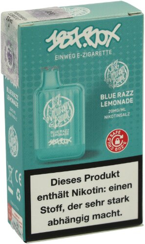 187 Strassenbande Box Blue Razz Lemonade Einweg E-Zigarette 20mg
