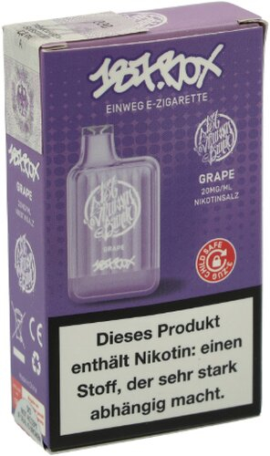187 Strassenbande Box Grape Einweg E-Zigarette 20mg