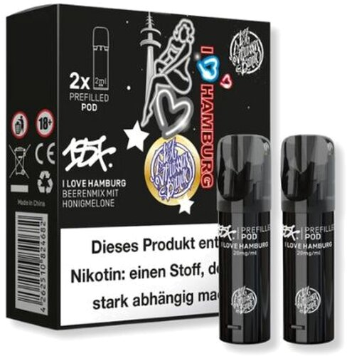 187 Strassenbande I Love Hamburg Prefilled Pod 2x2ml 20mg 187 Strassenbande I Love Hamburg Prefilled Pod 2x2ml 20mg