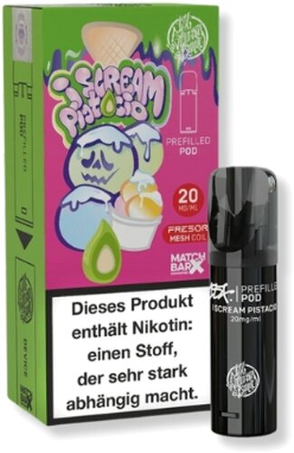 187 Strassenbande I Scream Pistacio Prefilled Pod 1x2ml 20mg