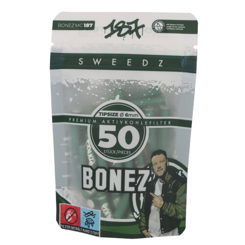 187 SWEEDZ Bonez Aktivkohlefilter Ø 6mm 50 Stk.