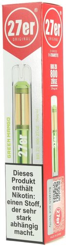 27er Einweg E-Zigarette Green Mango 20mg