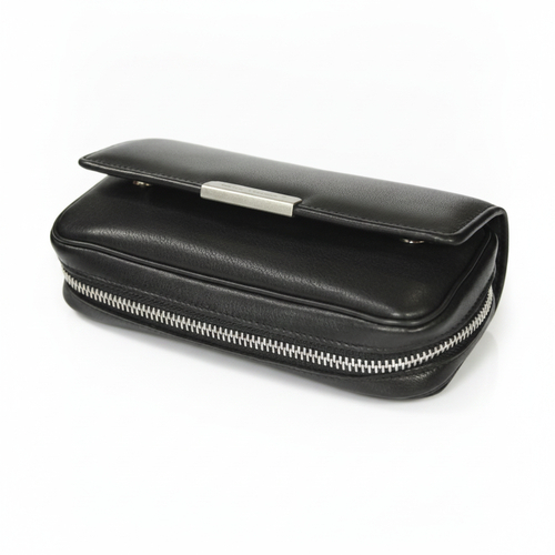 2er Pfeifentasche Martin Wess Onyx P 110-2  Lammleder