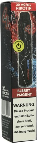 4 Vape Einweg E-Zigarette Blueberry Pomegranate 20mg 4 Vape Einweg E-Zigarette Blueberry Pomegranate 20mg