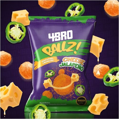 4Bro BallZ! Cheese Jalapeno 75g 4Bro BallZ! Cheese Jalapeno 75g