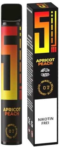5EL Einweg E-Shisha Apricot Peach 0mg