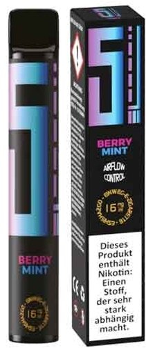 5EL Einweg E-Shisha Berry Mint 16mg 5EL Einweg E-Shisha Berry Mint 16mg