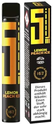 5EL Einweg E-Shisha Lemon Peach Ice 16mg 5EL Einweg E-Shisha Lemon Peach Ice 16mg