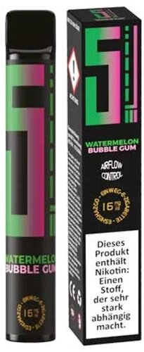 5EL Einweg E-Shisha Watermelon Bubble Gum 16mg 5EL Einweg E-Shisha Watermelon Bubble Gum 16mg