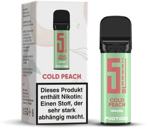 5EL Pod 2 Go Cold Peach Nachfüll Pod 16mg 5EL Pod 2 Go Cold Peach Nachfüll Pod 16mg
