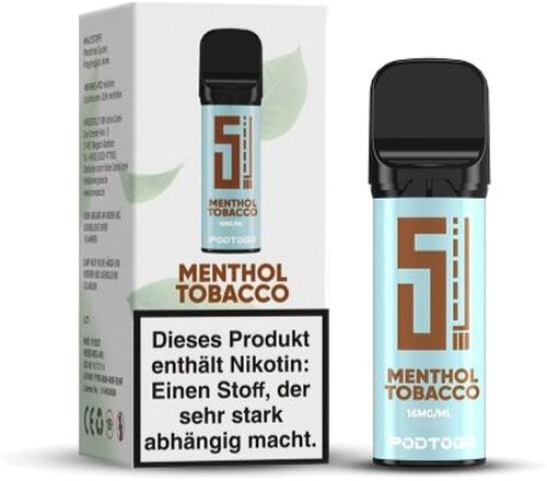 5EL Pod 2 Go Menthol Tobacco Nachfüll Pod 16mg