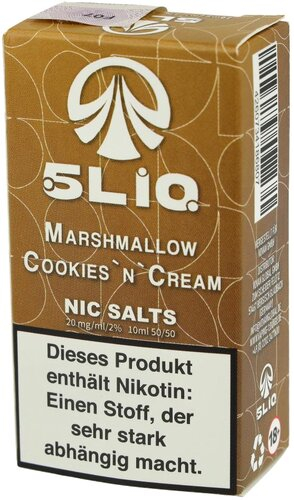 5LIQ Marshmallow Cookies n Cream Nikotinsalzliquid 10ml 20mg 5LIQ Marshmallow Cookies n Cream Nikotinsalzliquid 10ml 20mg