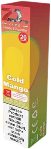 7Days Vape Cold Mango Einweg E-Zigarette 20mg