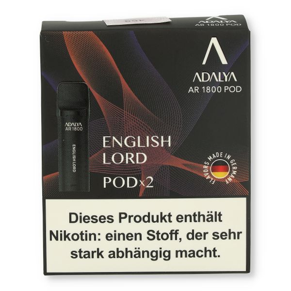 Adalya AR 1600 Prefilled Pod English Lord 2x2ml 20mg