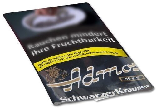 Admos Schwarzer Krauser 40g Päckchen Drehtabak (Artikel wird nicht mehr hergestellt) Admos Schwarzer Krauser 40g Päckchen Drehtabak (Artikel wird nicht mehr hergestellt)