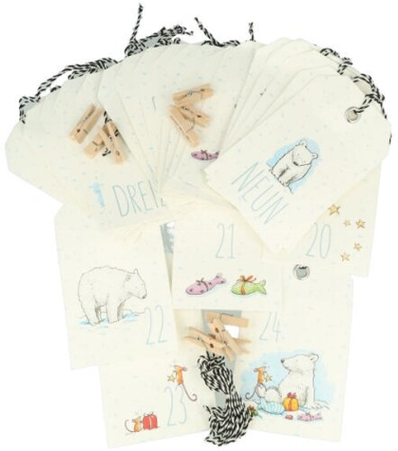 Adventskalender - Set mit Eisbär Adventskalender - Set mit Eisbär