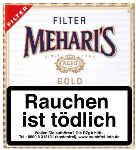 Agio Meharis Gold Filter Zigarillos