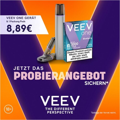 Aktion - VEEV ONE Kit + 1 Packung Pods nach Wahl Aktion - VEEV ONE Kit + 1 Packung Pods nach Wahl