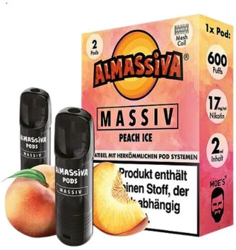 Al Massiva Massiv Prefilled Pod 2x2ml Peach Ice 17mg