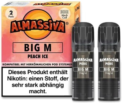 Al Massiva Massiv Prefilled Pod 2x2ml Peach Ice 17mg