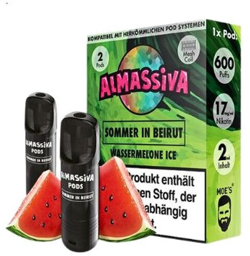 Al Massiva Sommer in Beirut Prefilled Pod 2x2ml Watermelon Ice 17mg