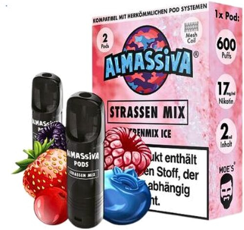 Al Massiva Strassen Mix Prefilled Pod 2x2ml Berry Mix Ice 17mg