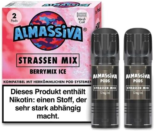 Al Massiva Strassen Mix Prefilled Pod 2x2ml Berry Mix Ice 17mg
