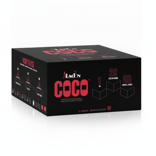 Aladin Coco Wasserpfeifenkohle Kokosnuss 28mm 1kg
