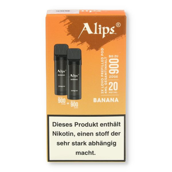 Alips Lovo Banana Prefilled Pods 2x2ml 20mg/ml Alips Lovo Banana Prefilled Pods 2x2ml 20mg/ml