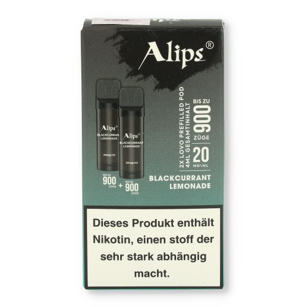 Alips Lovo Blackcurrant Lemonade Prefilled Pods 2x2ml 20mg/ml Alips Lovo Blackcurrant Lemonade Prefilled Pods 2x2ml 20mg/ml