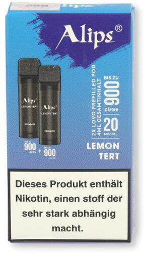 Alips Lovo Lemon Tert Prefilled Pods 2x2ml 20mg/ml Alips Lovo Lemon Tert Prefilled Pods 2x2ml 20mg/ml