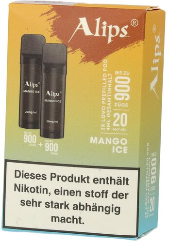 Alips Lovo Mango Ice Prefilled Pods 2x2ml 20mg/ml Alips Lovo Mango Ice Prefilled Pods 2x2ml 20mg/ml