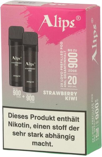 Alips Lovo Strawberry Kiwi Prefilled Pods 2x2ml 20mg/ml Alips Lovo Strawberry Kiwi Prefilled Pods 2x2ml 20mg/ml