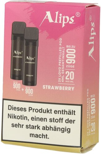 Alips Lovo Strawberry Prefilled Pods 2x2ml 20mg/ml Alips Lovo Strawberry Prefilled Pods 2x2ml 20mg/ml