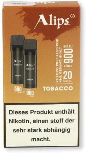 Alips Lovo Tobacco Prefilled Pods 2x2ml 20mg/ml Alips Lovo Tobacco Prefilled Pods 2x2ml 20mg/ml