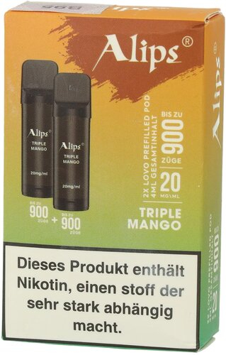 Alips Lovo Triple Mango Prefilled Pods 2x2ml 20mg/ml Alips Lovo Triple Mango Prefilled Pods 2x2ml 20mg/ml