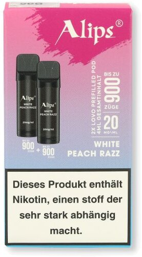 Alips Lovo White Peach Razz Prefilled Pods 2x2ml 20mg/ml Alips Lovo White Peach Razz Prefilled Pods 2x2ml 20mg/ml