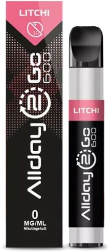 Allday 2 Go Einweg E-Zigarette Litschi Aroma 0mg