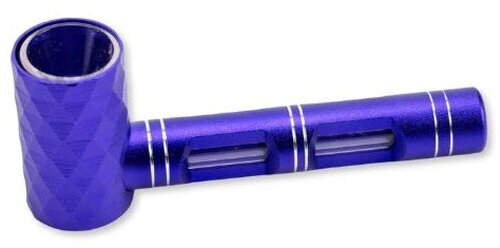 Aluminium Pfeife 11cm Blau