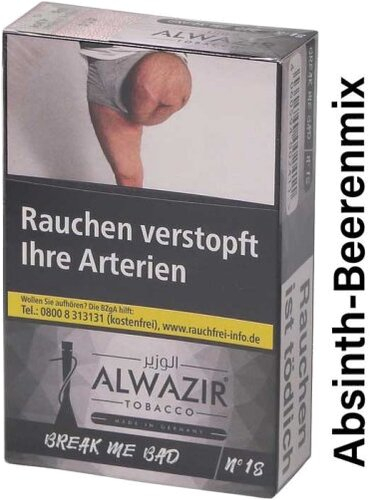 Alwazir Break me bad No.18 Shisha Tabak 50g Alwazir Break me bad No.18 Shisha Tabak 50g