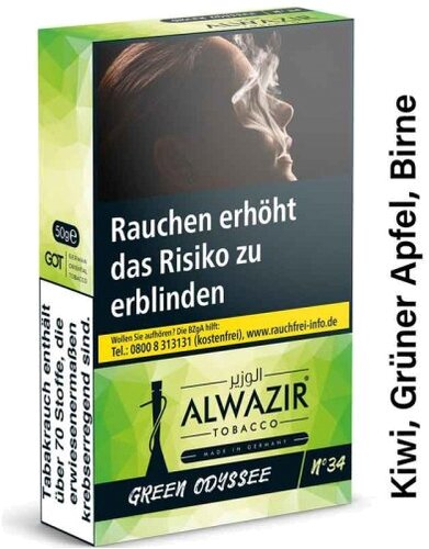 Alwazir Green Odyssey No. 34 Shisha Tabak 50g Alwazir Green Odyssey No. 34 Shisha Tabak 50g