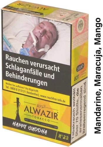 Alwazir Happy Buddha No.23 Shisha Tabak 50g Alwazir Happy Buddha No.23 Shisha Tabak 50g