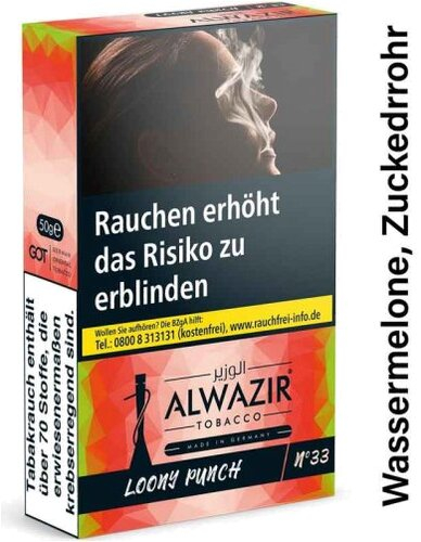 Alwazir Loony Punch No. 33 Shisha Tabak 50g Alwazir Loony Punch No. 33 Shisha Tabak 50g